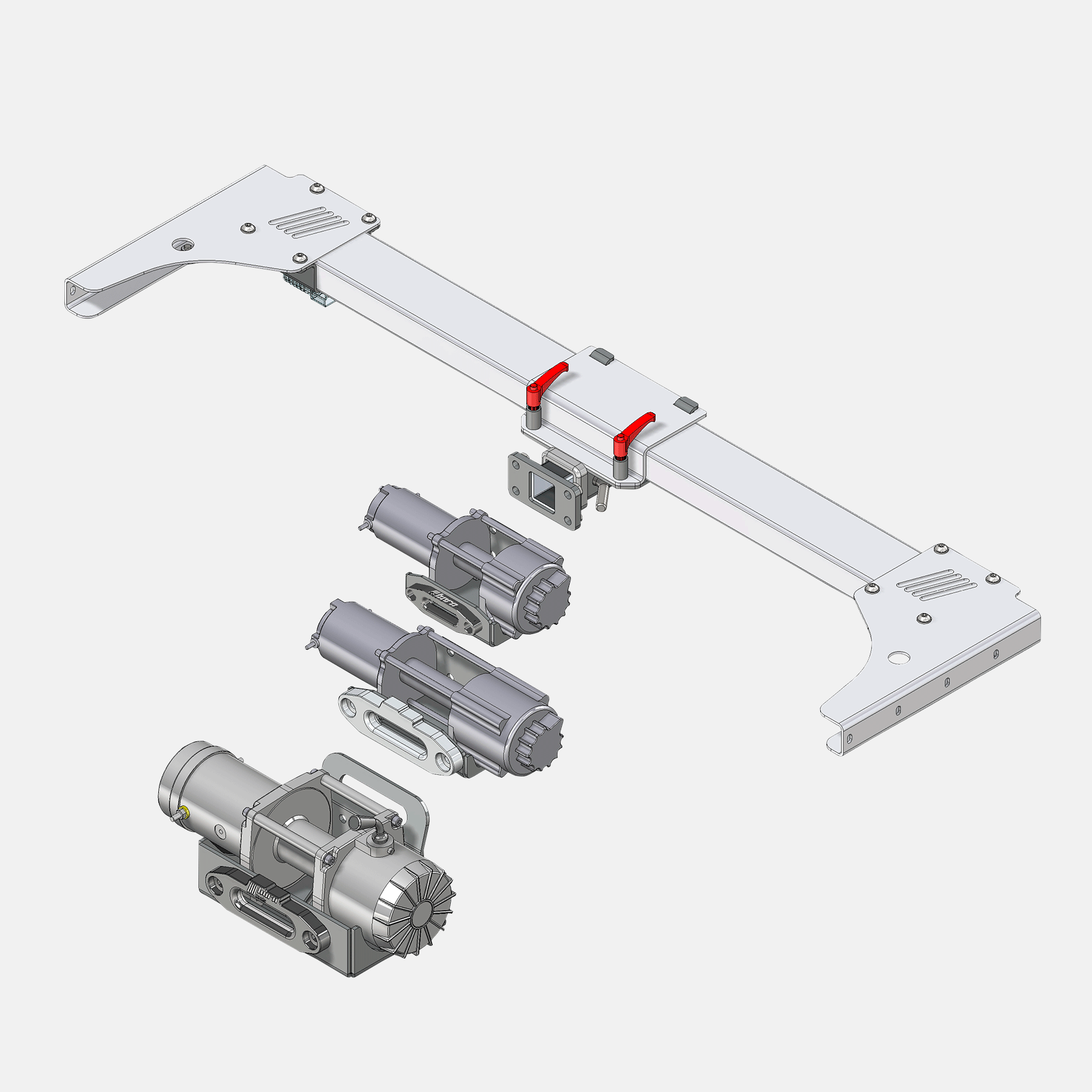 Heckwindensystem PickUp Between 80m Airline System Jagdwinde