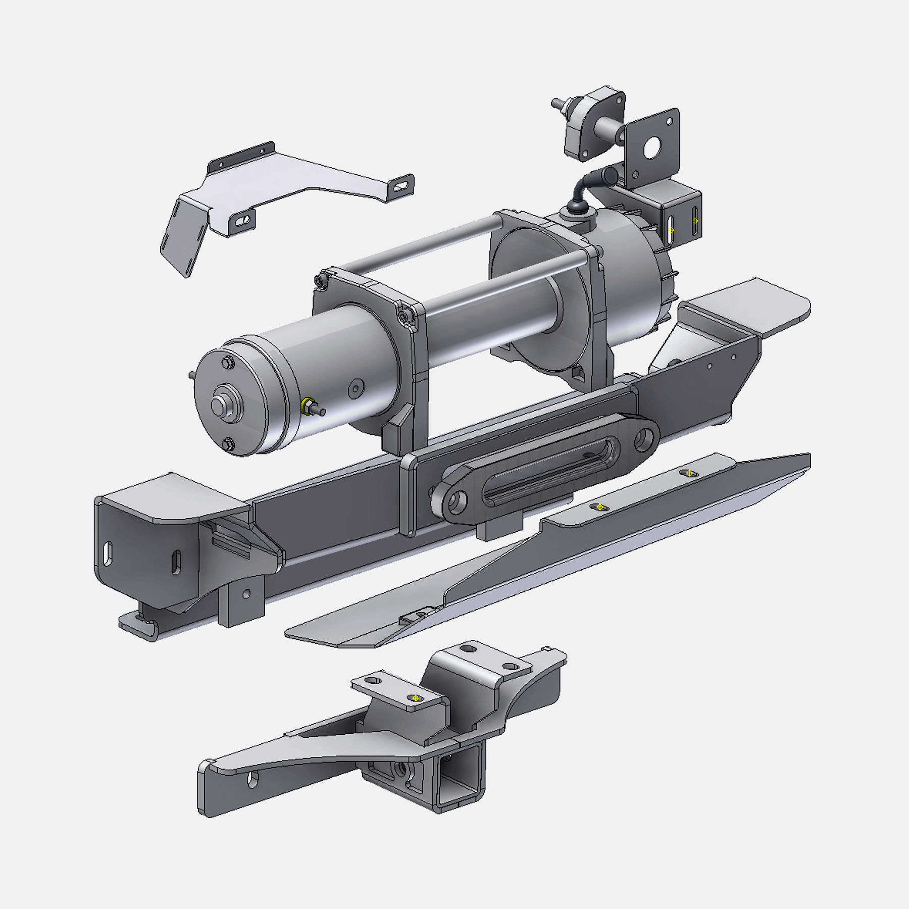 Système de treuil Alpha pour Isuzu D-Max année 07/2012 à 05/2017 - 4,3 tonnes