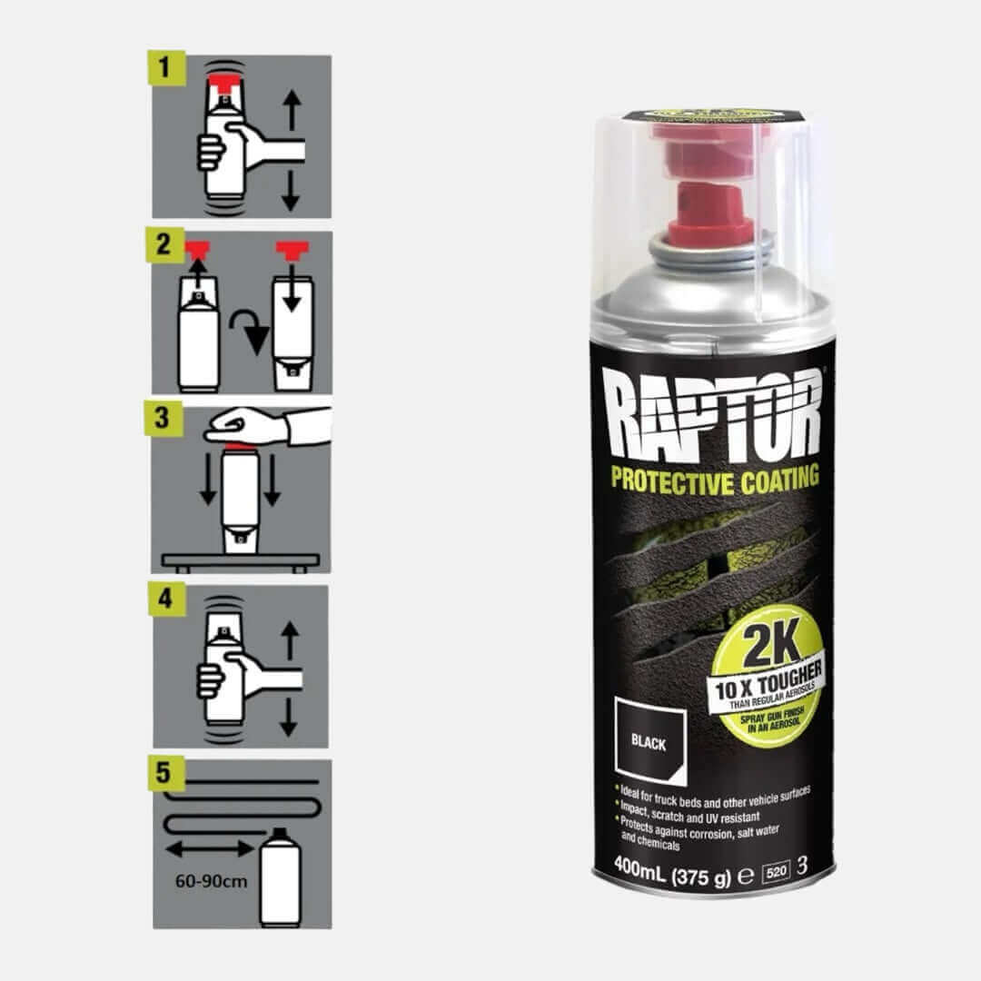 6 x RAPTOR 2K Spraydose + gratis Haftmittel klar