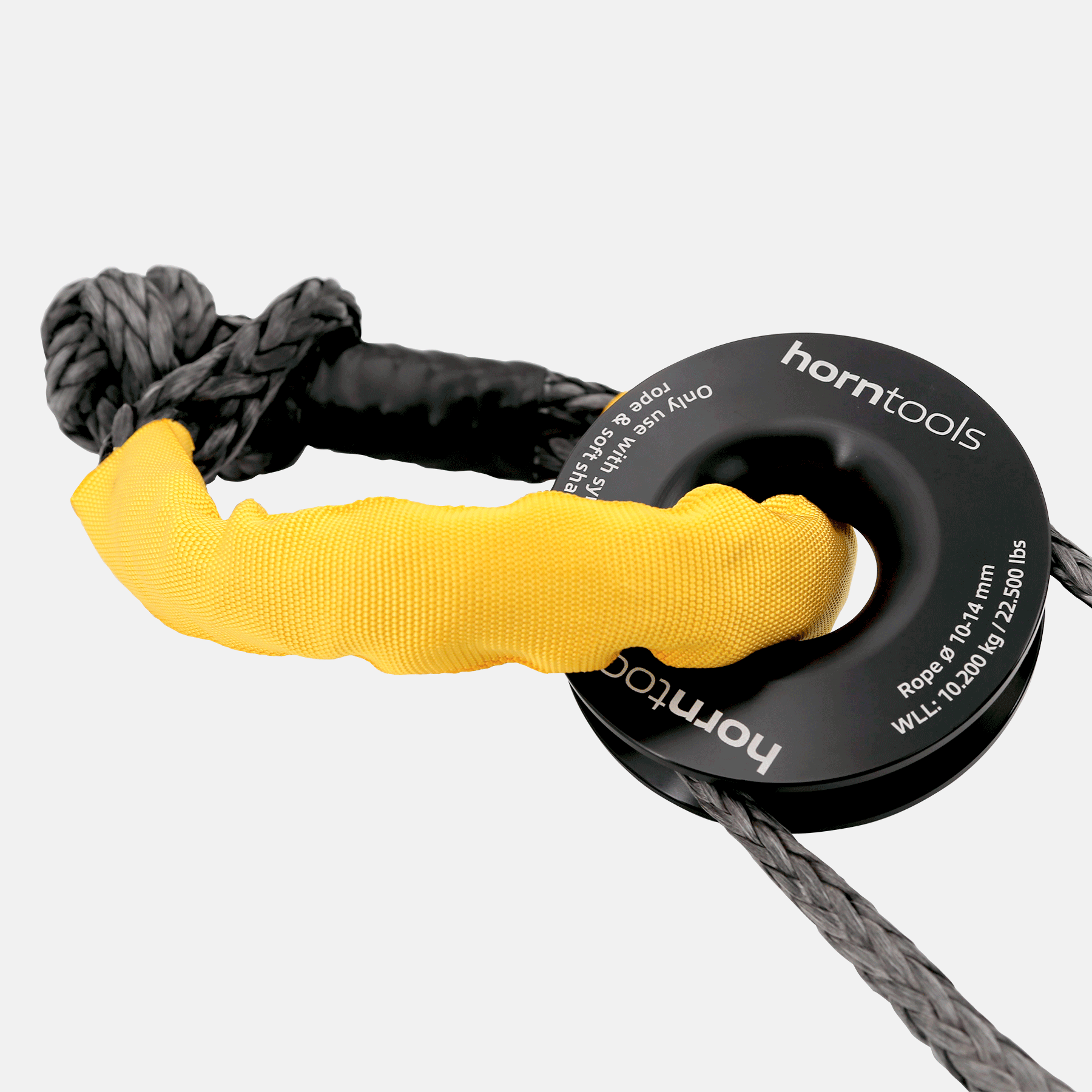 Soft shackle with shear protection